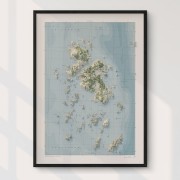 Kosteröarna väggkarta Mapbits