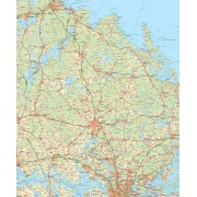 Uppsala län väggkarta
